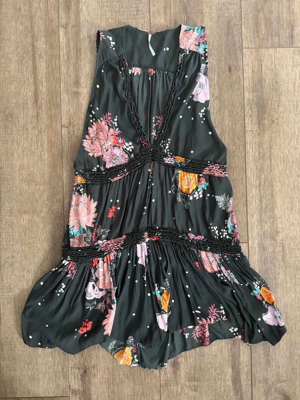 Free People Tunic Tank Top Small Floral Tiered